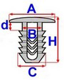 Clema tapiţerie (aplicatie: aripa, cantitate per impachetare: 5 buc.) potrivit CITROEN C4 I, C4 II; PEUGEOT 307, 308, 308 I 08.00- [3]