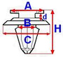 Clema tapiţerie (aplicatie: aripa, cantitate per impachetare: 5 buc., bolt) potrivit MINI CLUBMAN (R55) 08.07-06.14 [2]
