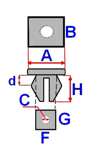 Clema tapiţerie (aplicatie: cabina; tablou de bord; tapiterie usa, cantitate per impachetare: 10 buc., priza de montaj) potrivit BMW 3 (E46), 3 (E90), 7 (E65, E66, E67) 12.97-12.11 [2]