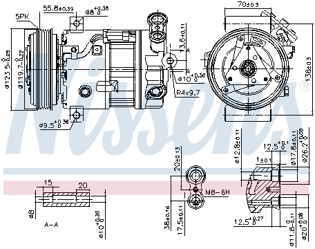 Compresor AC clima FIAT CROMA; OPEL SIGNUM, VECTRA C, VECTRA C GTS 1.6-2.2 dupa 2002 [1]