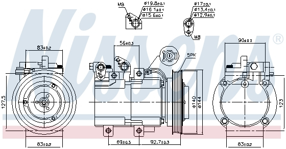 Compresor AC clima HYUNDAI TERRACAN 2.9D intre 2001-2006 [1]