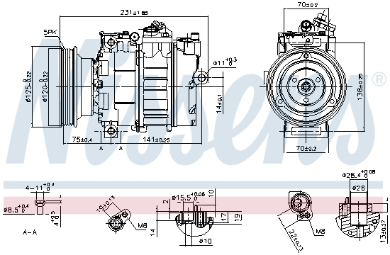 Compresor AC clima LAND ROVER FREELANDER; MG MG TF, MG ZR, MG ZS, MG ZT, MG ZT- T; ROVER 75 1.6/1.8 intre 1998-2009 [1]