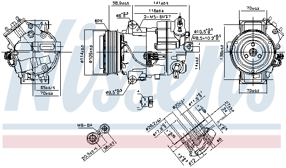 Compresor AC clima OPEL ASTRA J, ASTRA J GTC, MERIVA B, ZAFIRA / ZAFIRA FAMILY B, ZAFIRA C 1.6-2.0 dupa 2009 [1]
