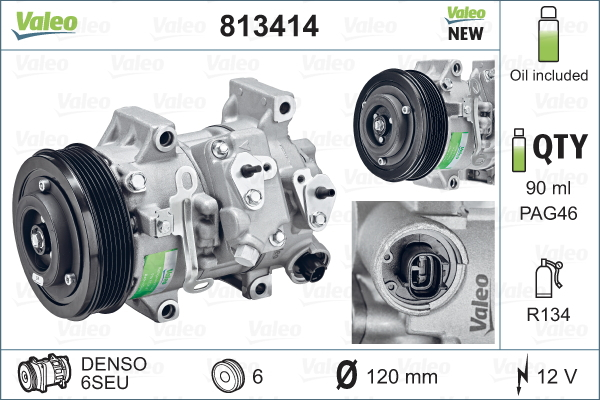 Compresor AC clima TOYOTA AURIS, AVENSIS, COROLLA, VERSO 1.4-2.0D intrre 2006-2018 [1]