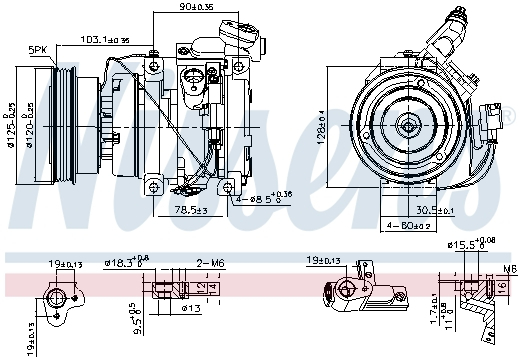 Compresor AC clima TOYOTA AVENSIS, AVENSIS VERSO, RAV 4 II 2.0D 1intre 1999-2005 [1]