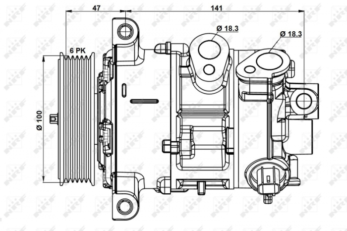 Compresor aer conditionat AC potrivit DODGE CALIBER; JEEP COMPASS, PATRIOT 1.8-2.4LPG 06.06- [1]