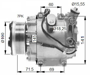 Compresor aer conditionat AC potrivit HONDA CIVIC VIII 2.2D 09.05- [5]