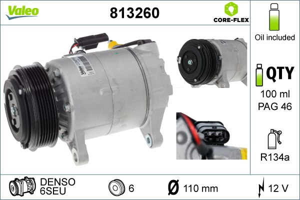 Compresor clima auto aer conditionat potrivit BMW Seria 2 (F22, F87), 2 (F23), 2 (F45), 2 GRAN TOURER (F46), 5 (F10), 5 (F11), 7 (G11, G12), X1 (F48), X2 (F39), X3 (F25), X4 (F26); MINI (F55), (F56) 1 [1]