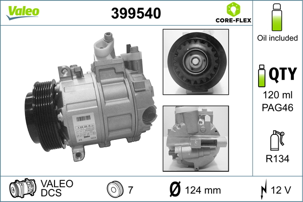 Compresor clima auto aer conditionat potrivit MERCEDES C (C204), C (CL203), C T-MODEL (S203), C T-MODEL (S204), C (W203), C (W204), CLC (CL203), CLK (A209), CLK (C209), CLS (C218) 1.6-5.5 05.02- [1]