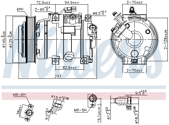 Compresor climatizare aer conditionat potrivit ACURA MDX; HONDA ODYSSEY, PILOT 3.5/3.7 09.05- [1]