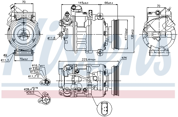 Compresor climatizare aer conditionat potrivit AUDI A4 B6, A6 C5 1.9D 11.00-01.05 [5]