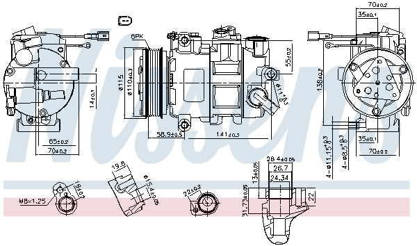 Compresor climatizare aer conditionat potrivit AUDI A6 C7 2.0D 01.12-09.18 [1]