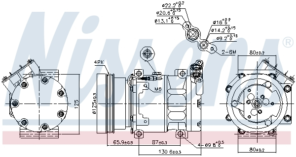 Compresor climatizare aer conditionat potrivit DACIA LOGAN, LOGAN EXPRESS, LOGAN MCV, SANDERO; LADA LARGUS; RENAULT LOGAN I 1.4-1.6LPG 09.04- [5]