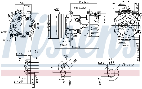 Compresor climatizare aer conditionat potrivit DS DS 3; CITROEN BERLINGO, BERLINGO MULTISPACE, BERLINGO/MINIVAN, C3 II, C3 PICASSO, C4, C4 GRAND PICASSO I, C4 I, C4 II, C4 PICASSO I, C5 III, DS3 1.0-2 [1]