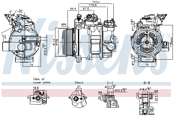 Compresor climatizare aer conditionat potrivit FORD C-MAX II, FOCUS III, KUGA II 1.5D 09.14- [1]