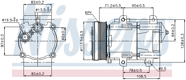 Compresor climatizare aer conditionat potrivit FORD COUGAR, GALAXY I, GALAXY MK I, MAVERICK, MONDEO II, SCORPIO II, TRANSIT, TRANSIT TOURNEO 1.6-2.9 06.94- [5]
