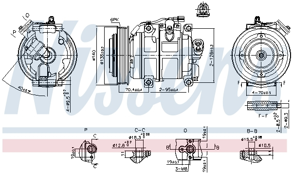 Compresor climatizare aer conditionat potrivit HONDA ACCORD IX, CROSSTOUR I 3.5 09.12- [1]