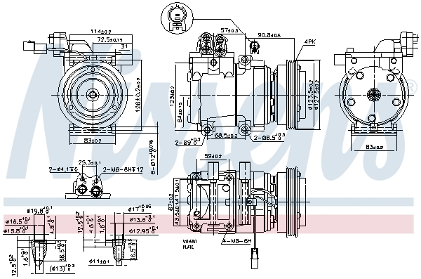 Compresor climatizare aer conditionat potrivit HYUNDAI ACCENT II, MATRIX 1.5/1.6 09.00-08.10 [5]