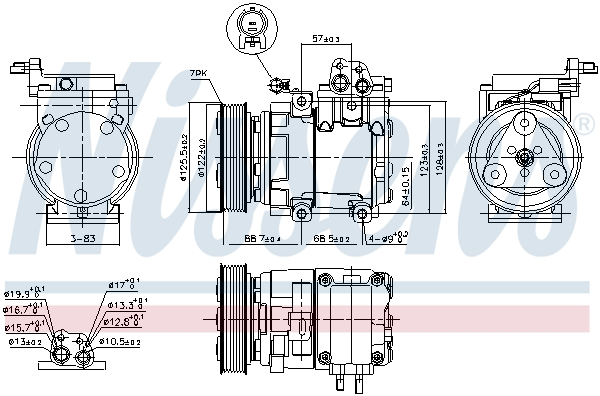 Compresor climatizare aer conditionat potrivit HYUNDAI H-1, H-1 / STAREX, H-1 CARGO, H-1 TRAVEL 2.5D 07.01- [1]