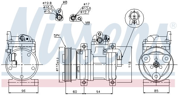 Compresor climatizare aer conditionat potrivit HYUNDAI I10 I 1.1D 01.08-12.11 [1]