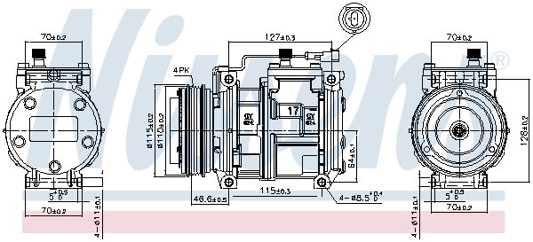 Compresor climatizare aer conditionat potrivit IVECO DAILY III, DAILY IV, DAILY V 2.3D/3.0CNG/3.0D 07.99-02.14 [1]