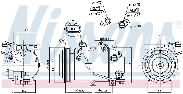 Compresor climatizare aer conditionat potrivit KIA OPTIMA 1.7D 03.12- [1]