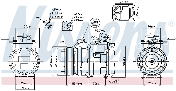 Compresor climatizare aer conditionat potrivit KIA SORENTO I 2.5D 08.02-12.11 [5]