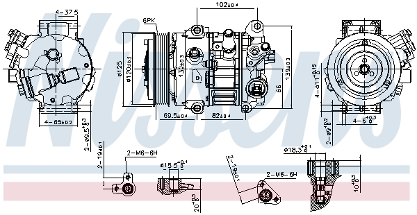 Compresor climatizare aer conditionat potrivit LEXUS NX; TOYOTA CAMRY, HIGHLANDER / KLUGER, RAV 4 IV 2.0/2.5/2.7 12.12- [1]