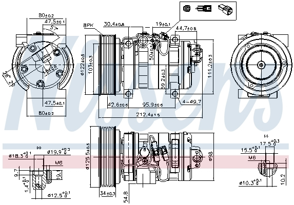 Compresor climatizare aer conditionat potrivit MAZDA 3, 6 2.2D 08.08-09.14 [1]