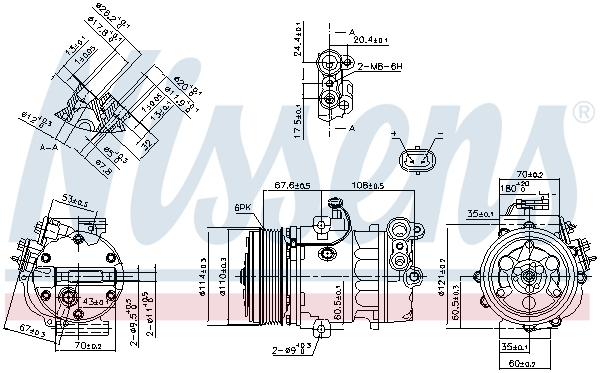 Compresor climatizare aer conditionat potrivit OPEL AGILA, COMBO TOUR, COMBO/MINIVAN, CORSA C, MERIVA A, TIGRA; SUZUKI IGNIS II, SPLASH, SWIFT III, SWIFT IV, WAGON R+ 1.3D 06.03- [1]