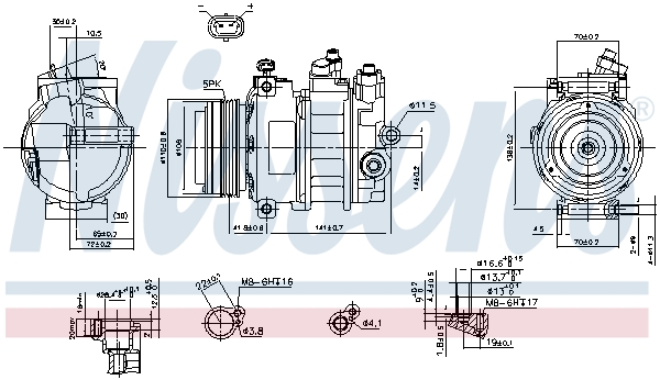 Compresor climatizare aer conditionat potrivit OPEL ASTRA G, ASTRA G CLASSIC, ZAFIRA A 1.6-2.0 02.98-01.08 [5]