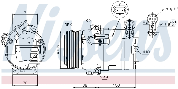 Compresor climatizare aer conditionat potrivit OPEL ASTRA H, ASTRA H CLASSIC, ASTRA H GTC, ZAFIRA A, ZAFIRA B, ZAFIRA B/MINIVAN 1.2-2.0 09.01- [5]
