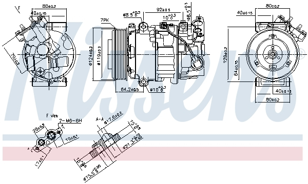 Compresor climatizare aer conditionat potrivit RENAULT GRAND SCENIC III, MEGANE, MEGANE III, SCENIC III 1.9D/2.0 11.08- [1]