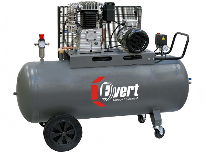 Compresor cu piston Evert, 400V, Putere: 2,2 kW, presiune: 10 bar,Debit: 460 l min., Rezervor: 150 l, numar pistoane: 2 buc EVERT imagine noua 2022