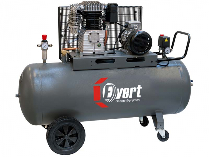 Compresor cu piston Evert 400V, Putere: 4 kW, presiune: 10 bar,Debit: 690 l min., Rezervor: 270 l, numar pistoane: 2 buc