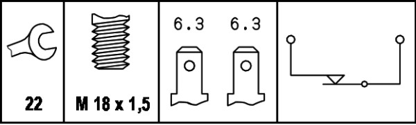 Comutator lampa marsarier potrivit OPEL ASCONA B, COMMODORE B, COMMODORE C, KADETT C, KADETT C CITY, MANTA B, MONZA A, REKORD D 01.72-08.88 [2]