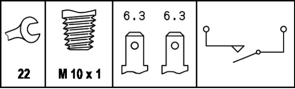 Comutator lumini frana potrivit AUDI 100 C2, 100 C3, 50, 80 B1, 80 B2; PORSCHE 914; TRABANT P 601; VW DERBY, GARBUS, GOLF I, JETTA I, PASSAT B1, PASSAT B2, POLO, POLO CLASSIC 01.60-09.94 [4]