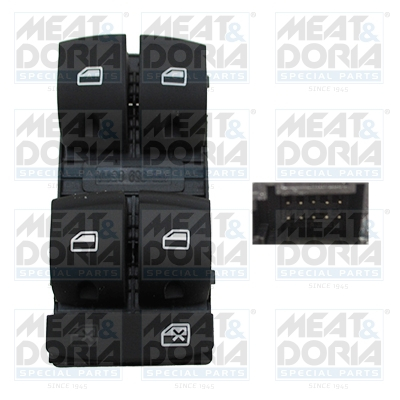Comutator macara geam Fata Stanga potrivit AUDI A3, A6 ALLROAD C6, A6 C6, Q7 1.2-6.0D 05.04-08.15 [3]