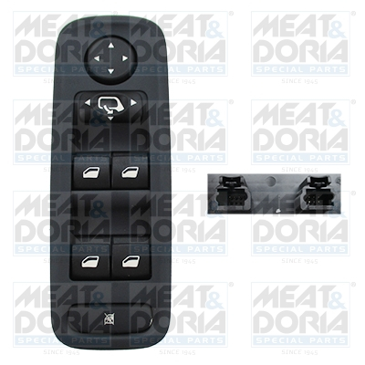 Comutator macara geam Fata Stanga potrivit CITROEN C8; FIAT ULYSSE; LANCIA PHEDRA; PEUGEOT 807 2.0-3.0 06.02- [1]