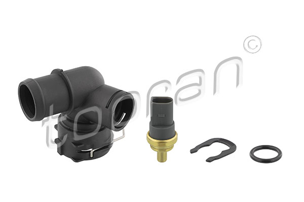 Conducta flansa sistem racire (numar iesiri: 2) AUDI A3, Q2, Q3; SEAT ATECA, LEON, LEON ST; SKODA KAROQ, KODIAQ, OCTAVIA III, SUPERB III, YETI; VW GOLF SPORTSVAN, GOLF VII, PASSAT 1.0-1.6 dupa 2012 [1]