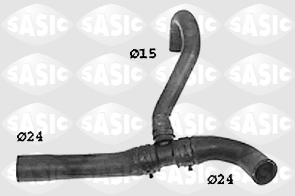 Conducta furtun sistem racire superior (15mm/24mm/24mm) AUDI A4; VW PASSAT 1.9D/1.9DH intre 1995-2001 [1]
