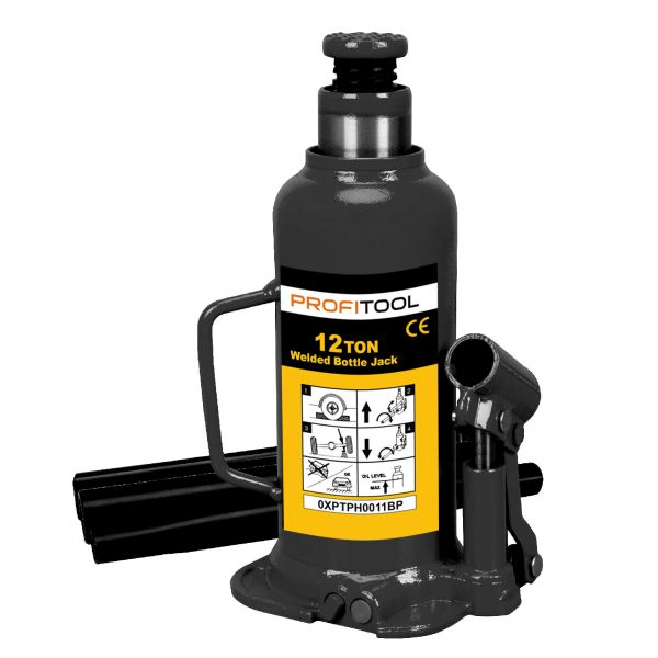Cric pentru sticle, capacitate de ridicare: 12000kg, inaltime minima de ridicare 227 mm, inaltime maxima de ridicare: 457 mm, mobil, numar pistoane: 1, culoare: negru [2]