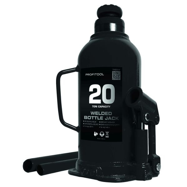 Cric pentru sticle, capacitate de ridicare: 20000kg, inaltime minima de ridicare 235 mm, inaltime maxima de ridicare: 445 mm, numar pistoane: 1, culoare: negru [1]