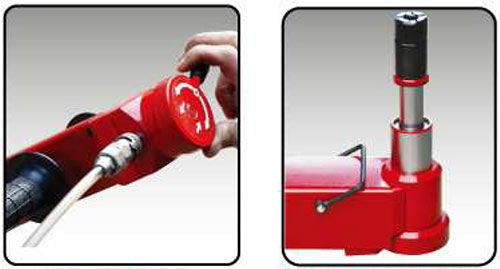 Cric pneumo-hidraulic. capacitate 50Ton / 25Ton, inaltime minima: 185mm, inaltime maxima: 577mm . PROFITOOL [2]