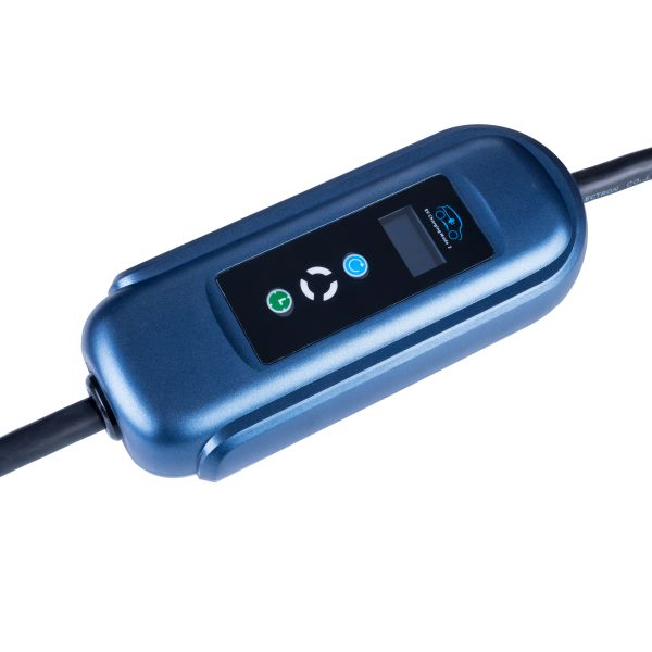 Dispozitiv incarcare masina electrica EVSE mobile charger Akyga AK-EC-14 LCD, numar faze: 1, 7,4kW, culoare: negru/albastru, cablu tip 2 (cu capac; cu reglare de putere; cu cronometru)  [4]
