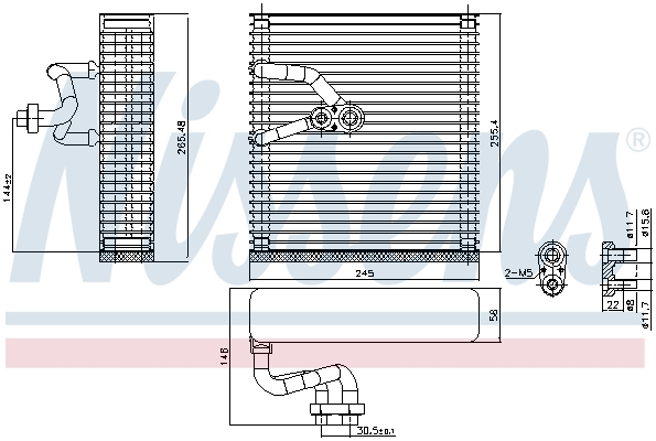 Evaporator aer conditionat potrivit CHEVROLET CRUZE; OPEL INSIGNIA A, INSIGNIA A COUNTRY, MERIVA B; SAAB 9-5 1.3D-2.8 07.08- [1]
