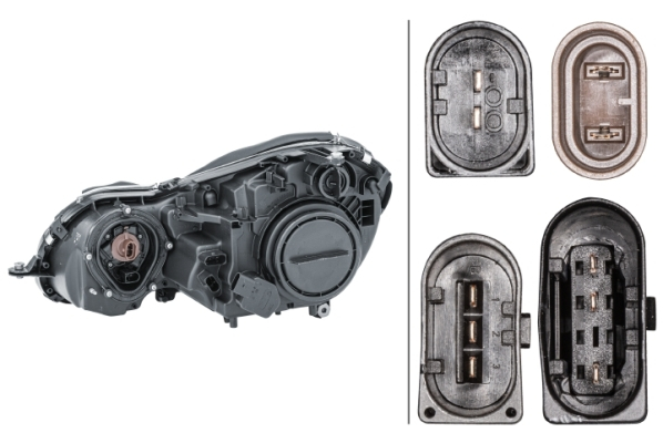 Far dreapta 2*H7, electric, cu motoras, semnalizator culoare alb MERCEDES Clasa E W211 intre 2002-2006 [2]