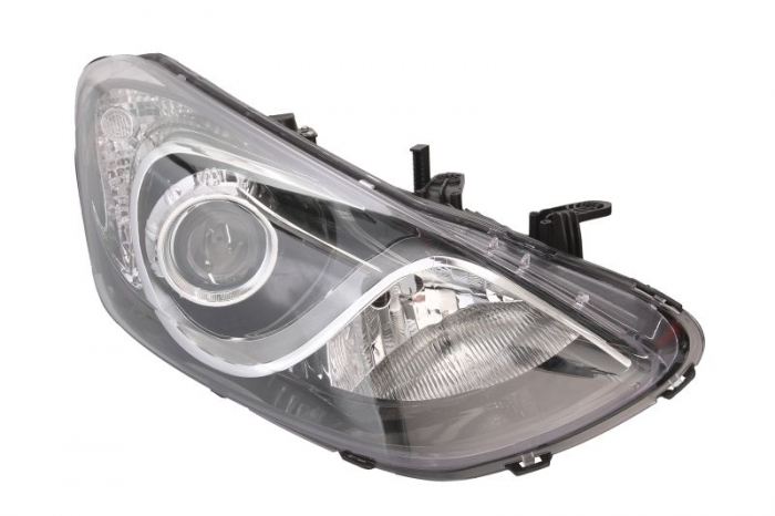 Far dreapta (2*H7, reglaj electric, cu motoras, fundal cromat, fundal transparent) HYUNDAI i30 2011-2015 [1]