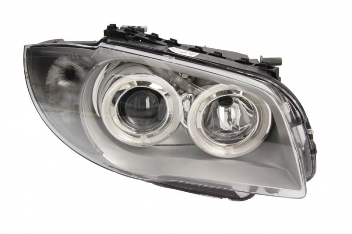 Far dreapta (D1S/H7, reglaj electric, cu motoras, fundal cromat) BMW Seria 1 2003-2007 [1]