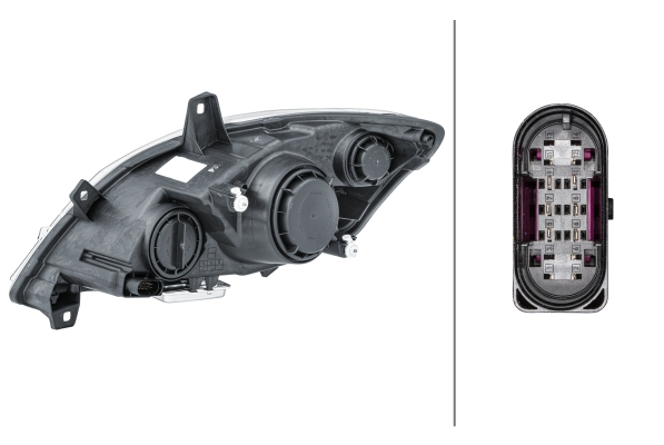 Far dreapta (D1S/H7, reglaj electric, cu motoras, fundal cromat) MERCEDES Clasa VIANO (W639), VITO / MIXTO (W639), VITO (W639) [2]